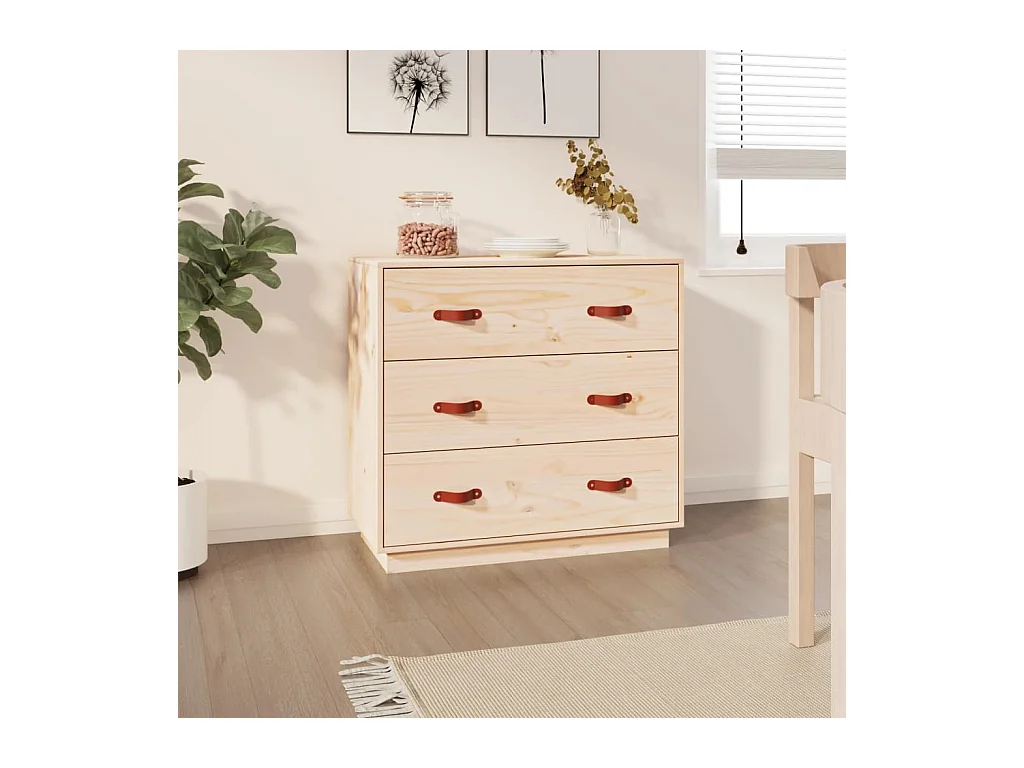 Credenza 80x40x75 cm in Legno Massello di Pino