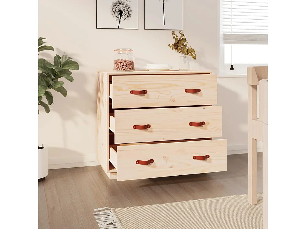 Sideboard 80x40x75 cm Massivholz Kiefer