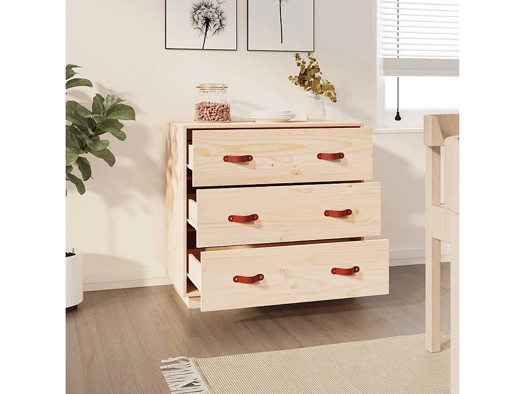 Aparador 80x40x75 cm madeira de pinho maciça