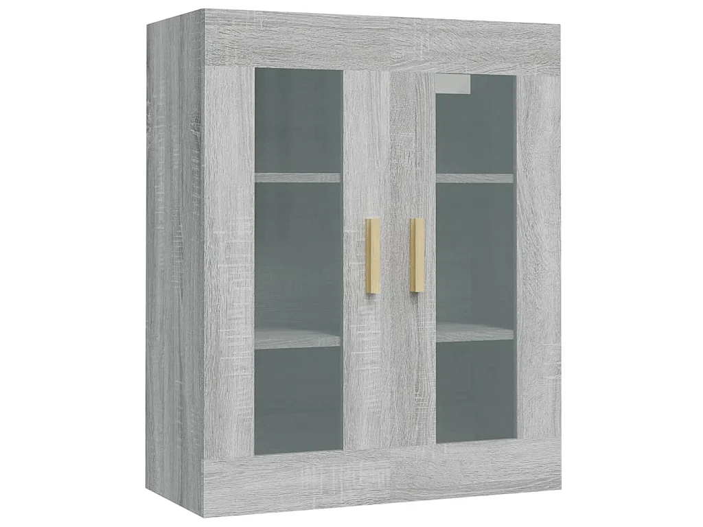 Armadietto Pensile a Parete Grigio Sonoma 69,5x34x90 cm