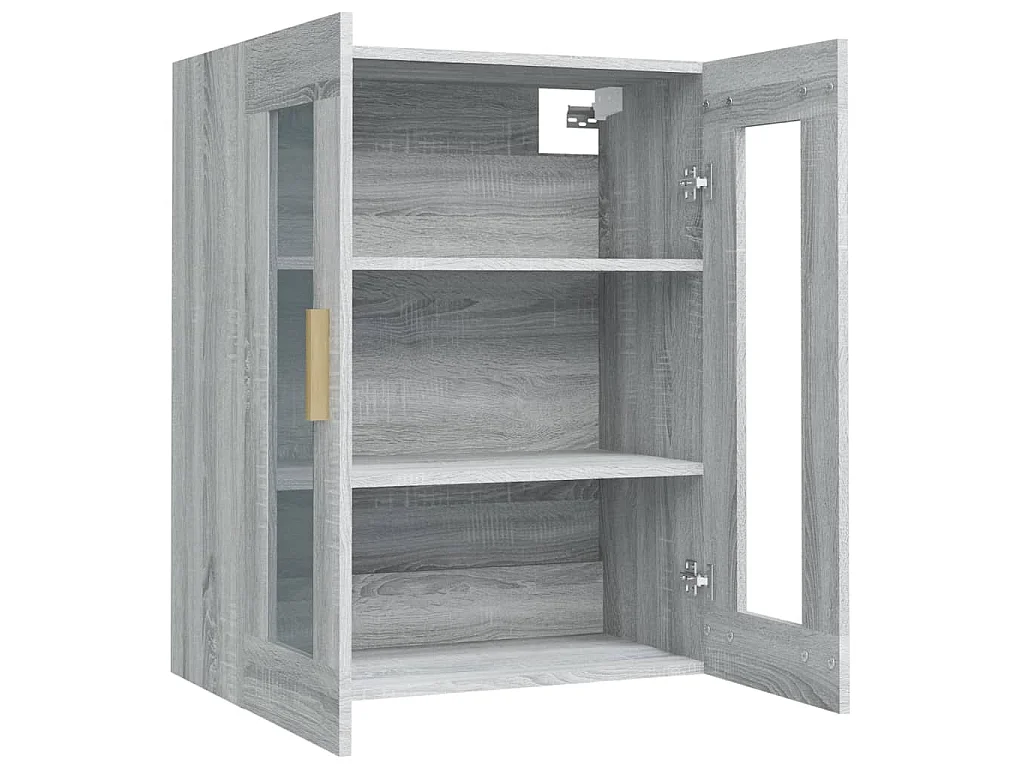 Armadietto Pensile a Parete Grigio Sonoma 69,5x34x90 cm
