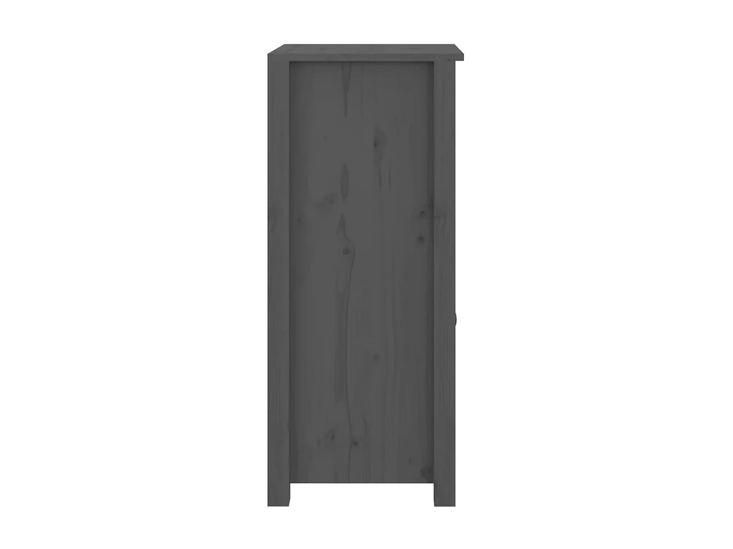 Credenze 2 pz Grigie 40x35x80 cm in Legno Massello di Pino