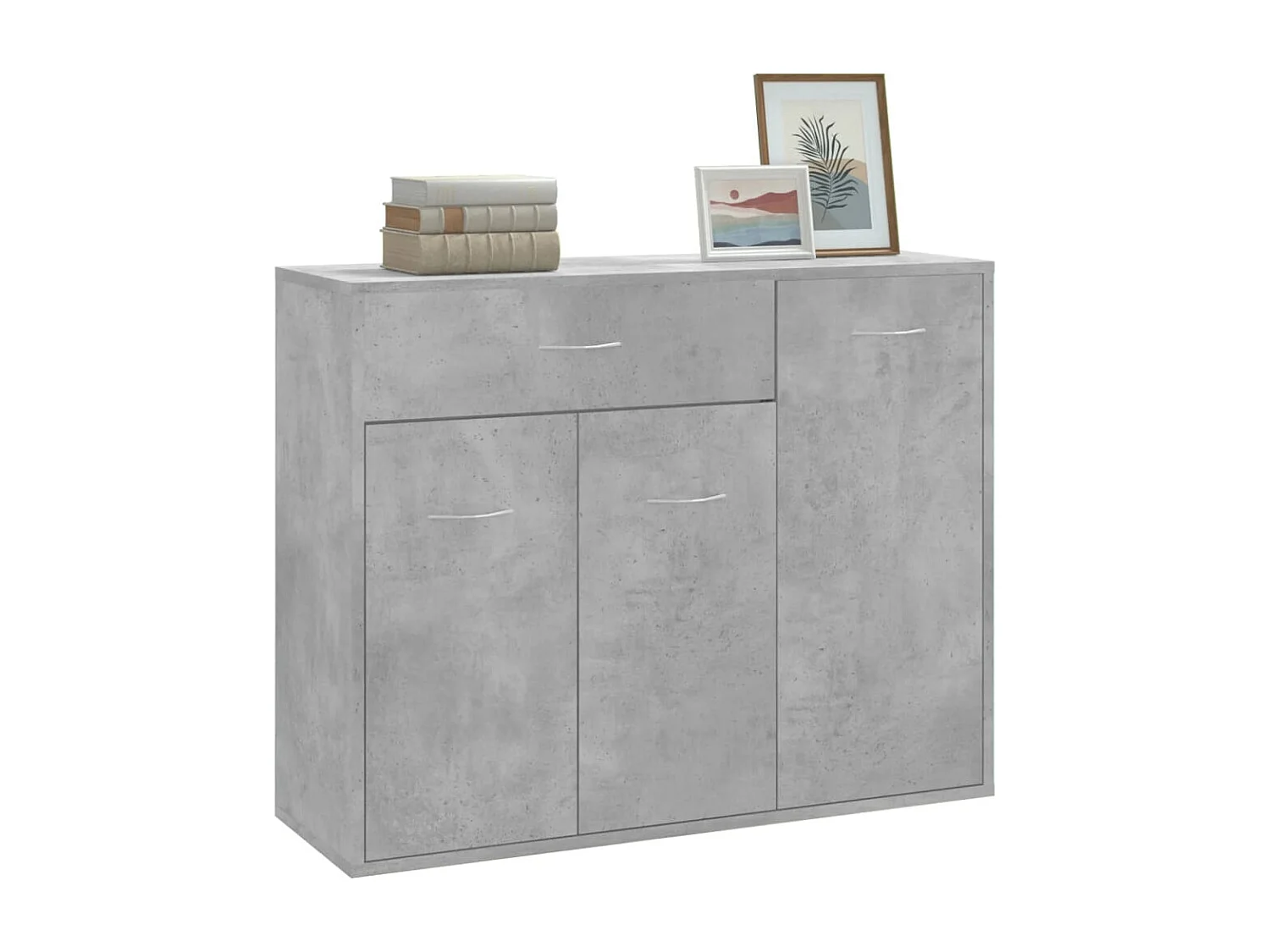 Dressoir 88x30x70 cm bewerkt hout betongrijs