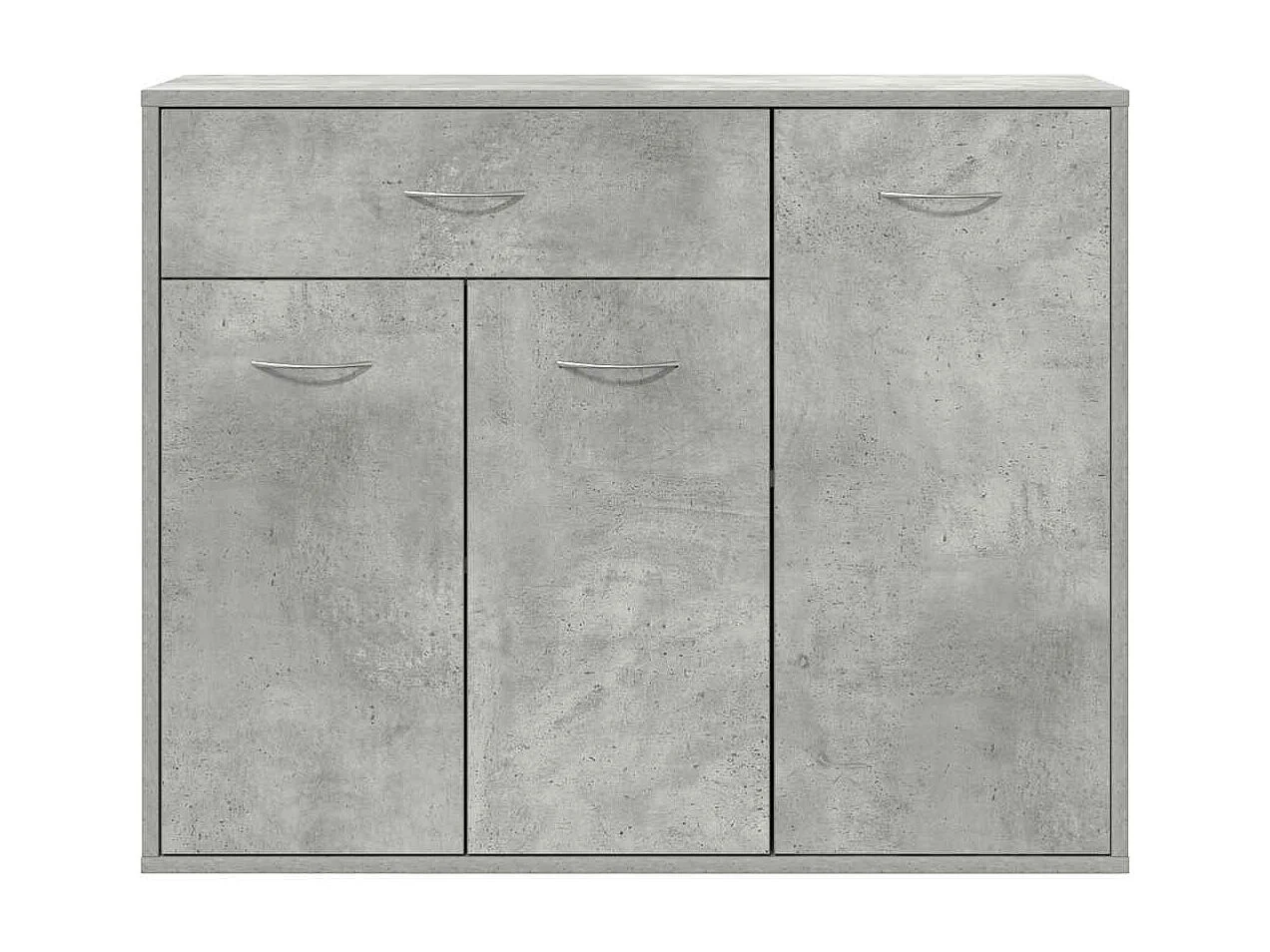 Dressoir 88x30x70 cm bewerkt hout betongrijs