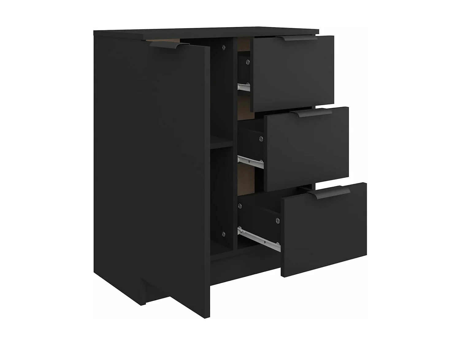 Sideboard Schwarz 60x30x70 cm Holzwerkstoff