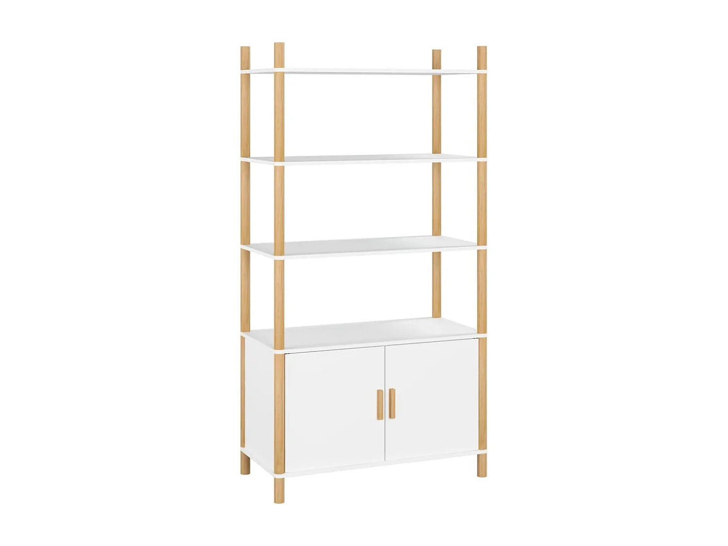 Buffet haut Blanc 80x40x153 cm Bois d'ingénierie