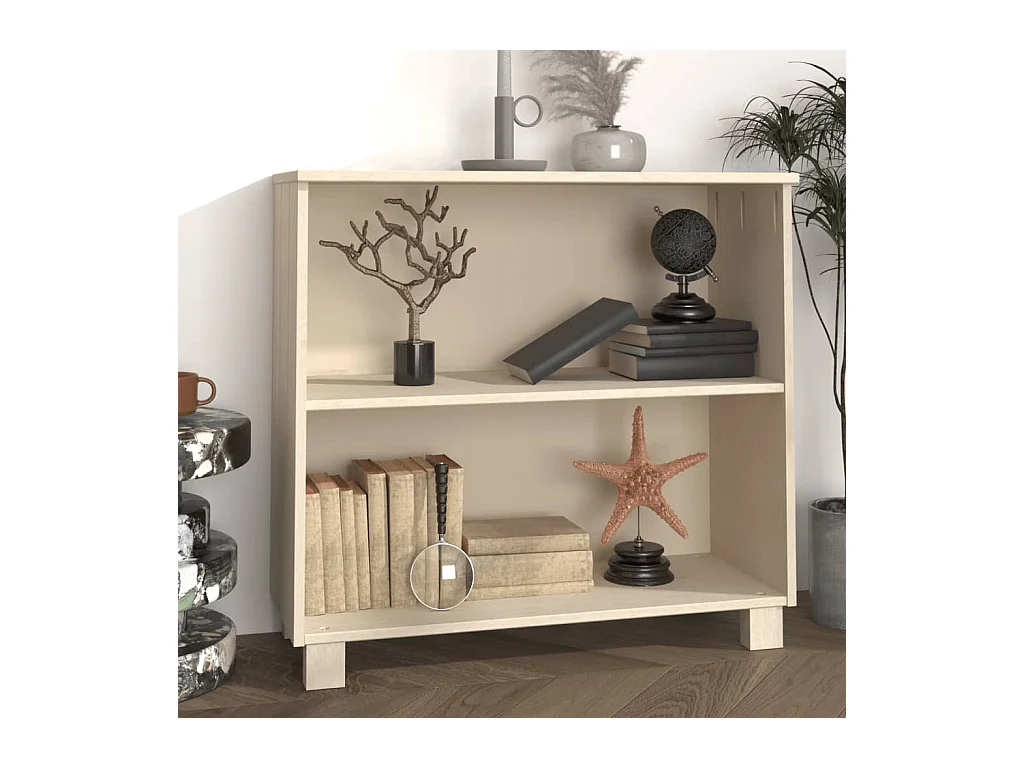 Credenza HAMAR ambra 85x35x80 cm in Legno Massello di Pino