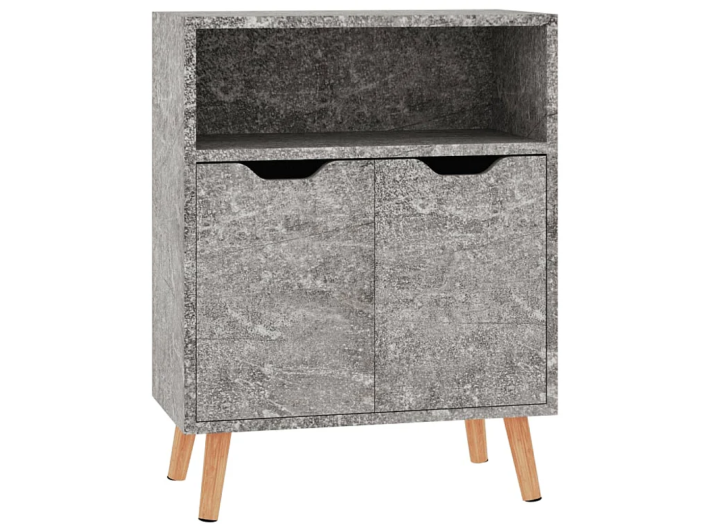 Buffet gris béton 60x30x72 cm bois d'ingénierie