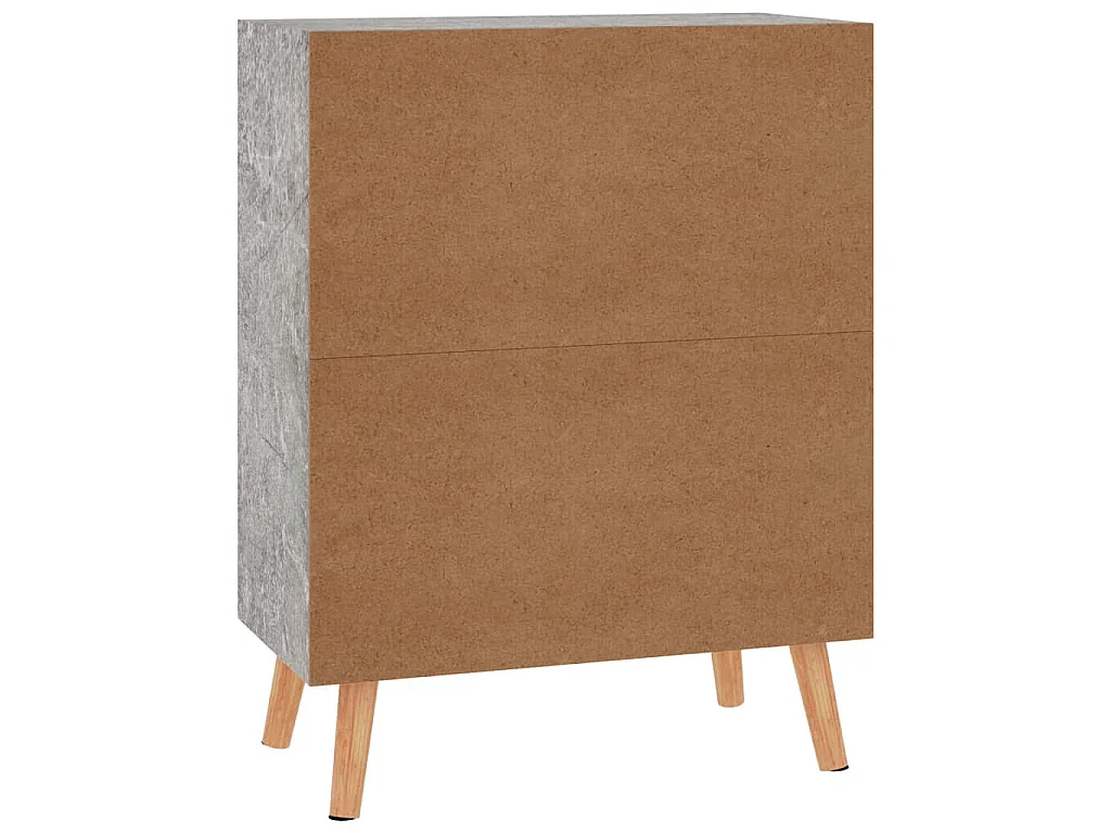 Buffet gris béton 60x30x72 cm bois d'ingénierie