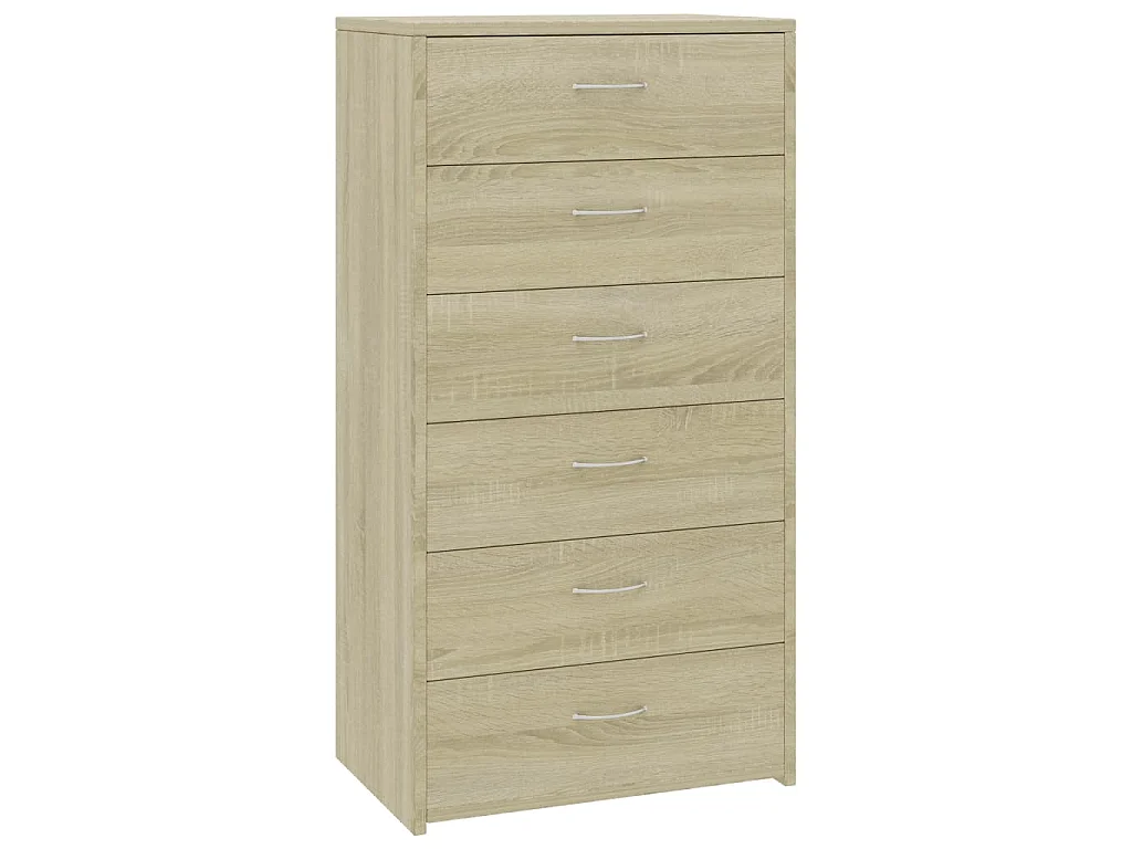 Dressoir met 6 lades 50x34x96 cm bewerkt hout sonoma eikenkleur