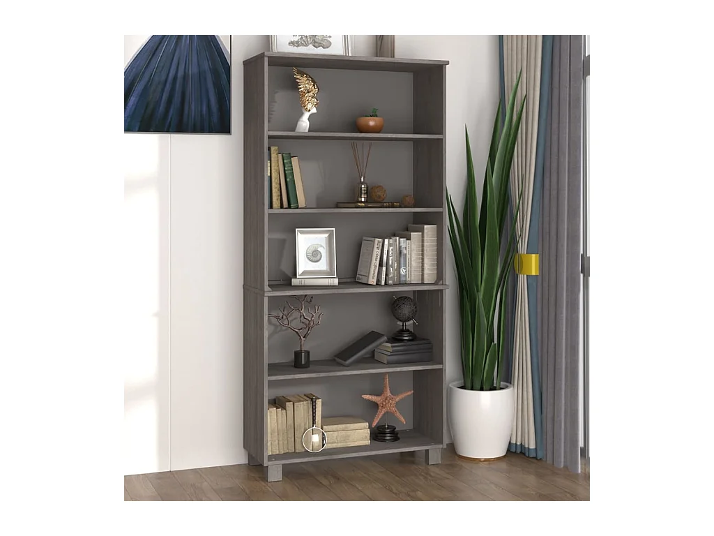 Buffet HAMAR Bois massif de pin Gris clair