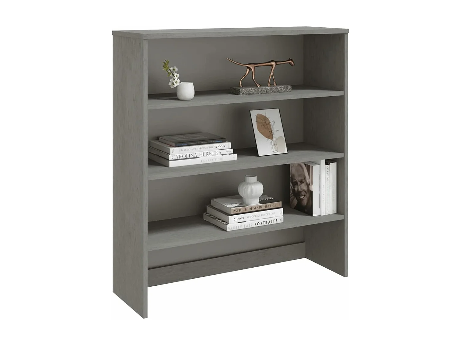 Dessus de buffet HAMAR Gris clair 90x30x100 cm Bois de pin
