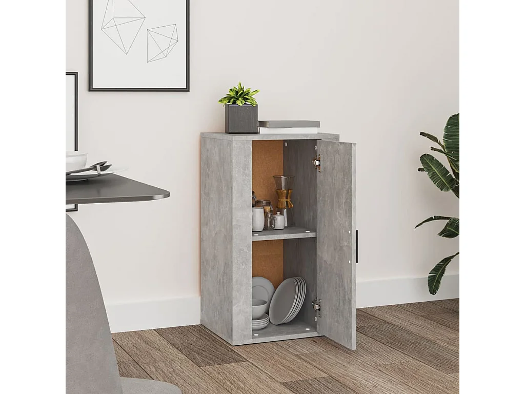 Dressoir 40x33x70 cm bewerkt hout betongrijs