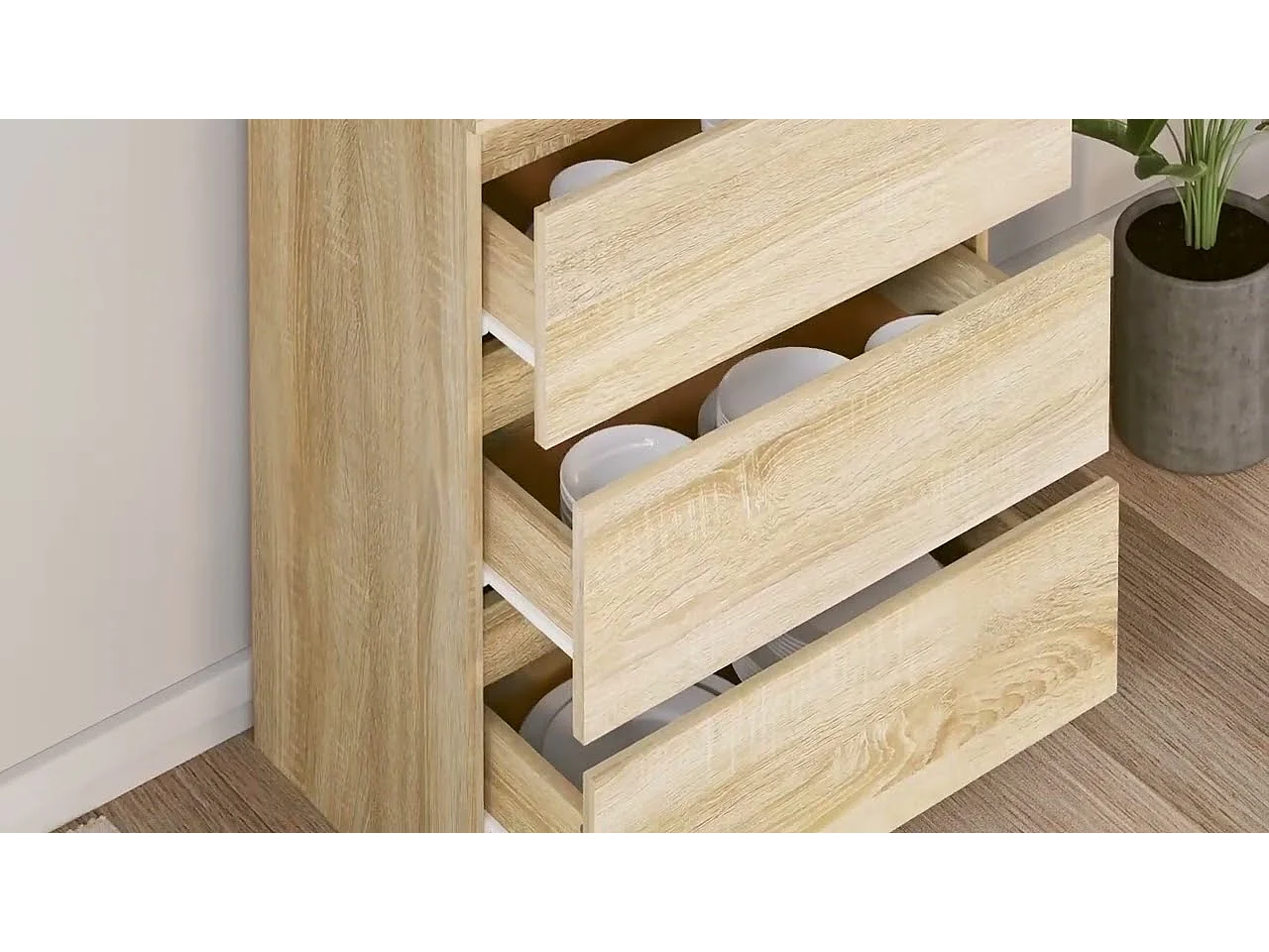 Buffet Chêne sonoma 60x35x76 cm Bois d'ingénierie