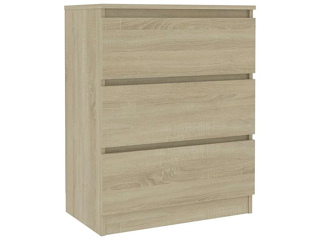 Dressoir 60x35x76 cm bewerkt hout sonoma eikenkleurig