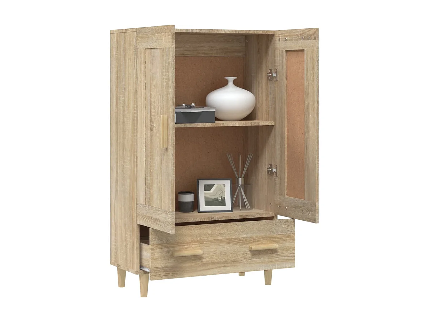 Highboard Sonoma-Eiche 70x31x115 cm Holzwerkstoff