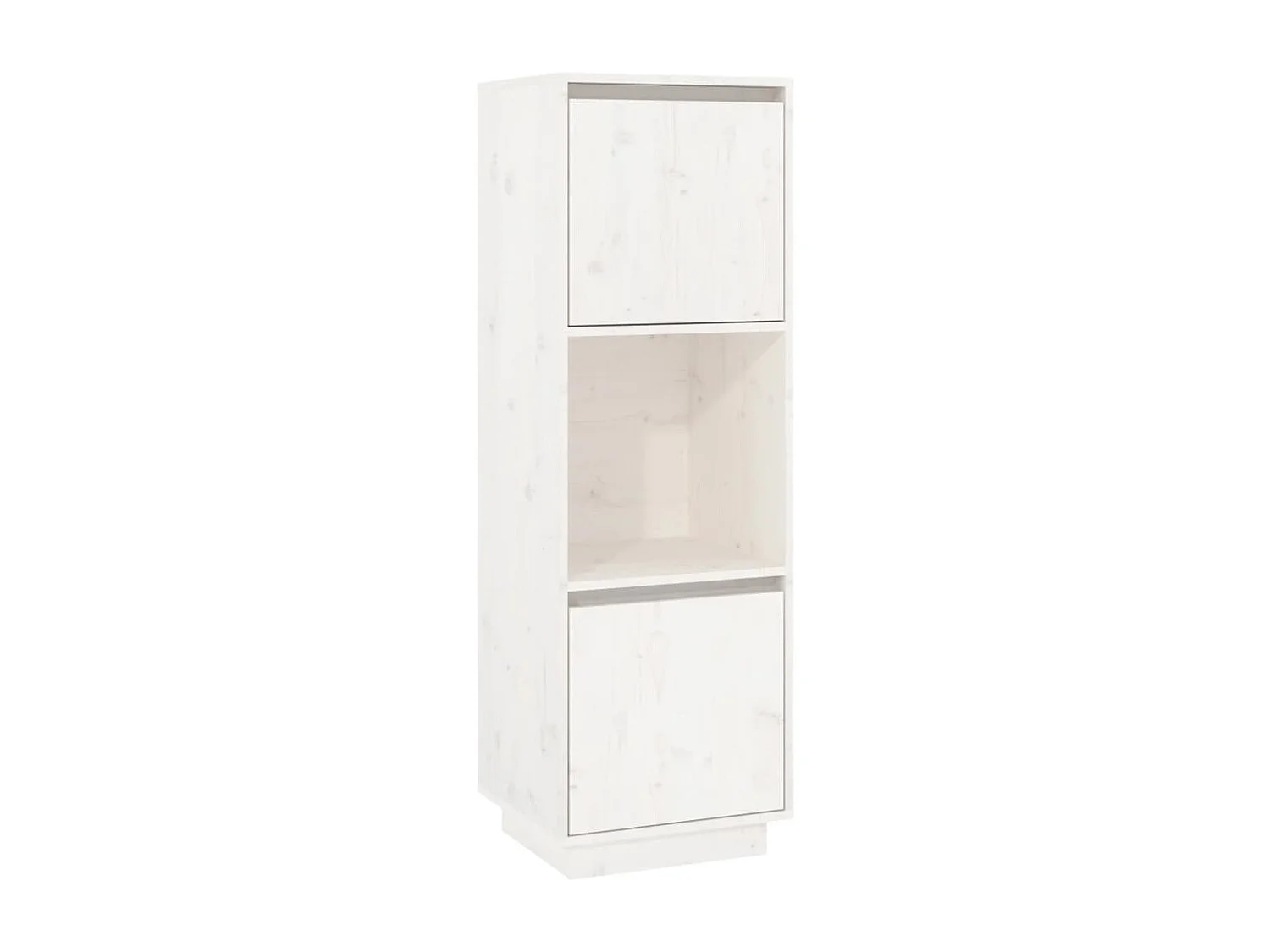 Buffet haut Blanc 38x35x117 cm Bois massif de pin