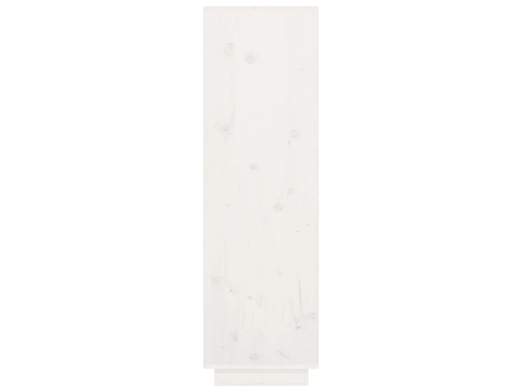 Credenza Bianca 38x35x117 cm in Legno Massello di Pino