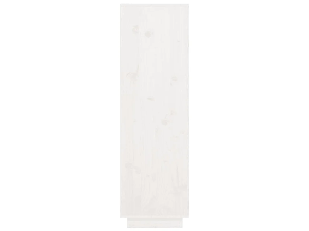 Credenza Bianca 38x35x117 cm in Legno Massello di Pino