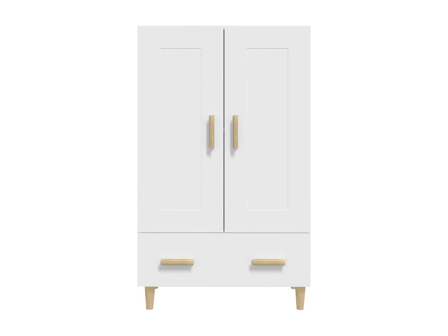 Credenza Bianca 70x31x115 cm in Legno Ingegnerizzato
