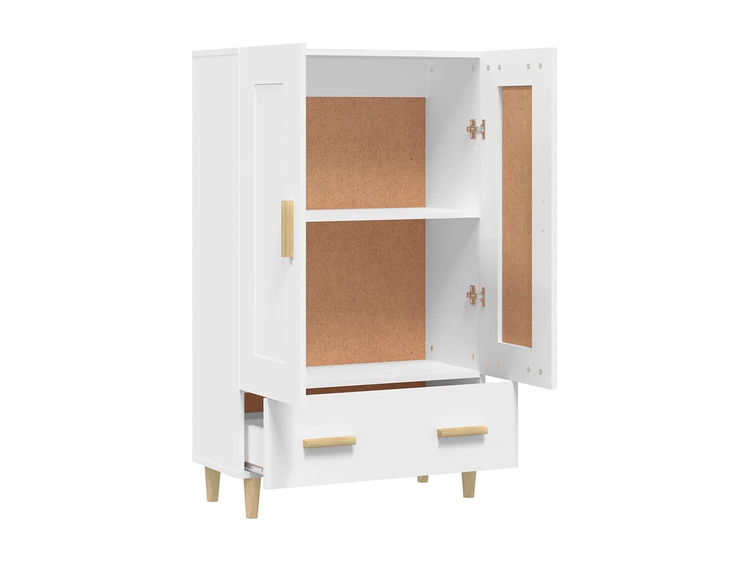 Buffet haut Blanc 70x31x115 cm Bois d'ingénierie