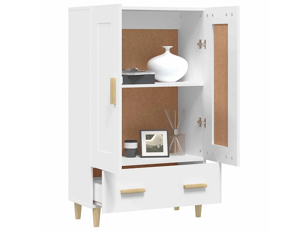 Buffet haut Blanc 70x31x115 cm Bois d'ingénierie