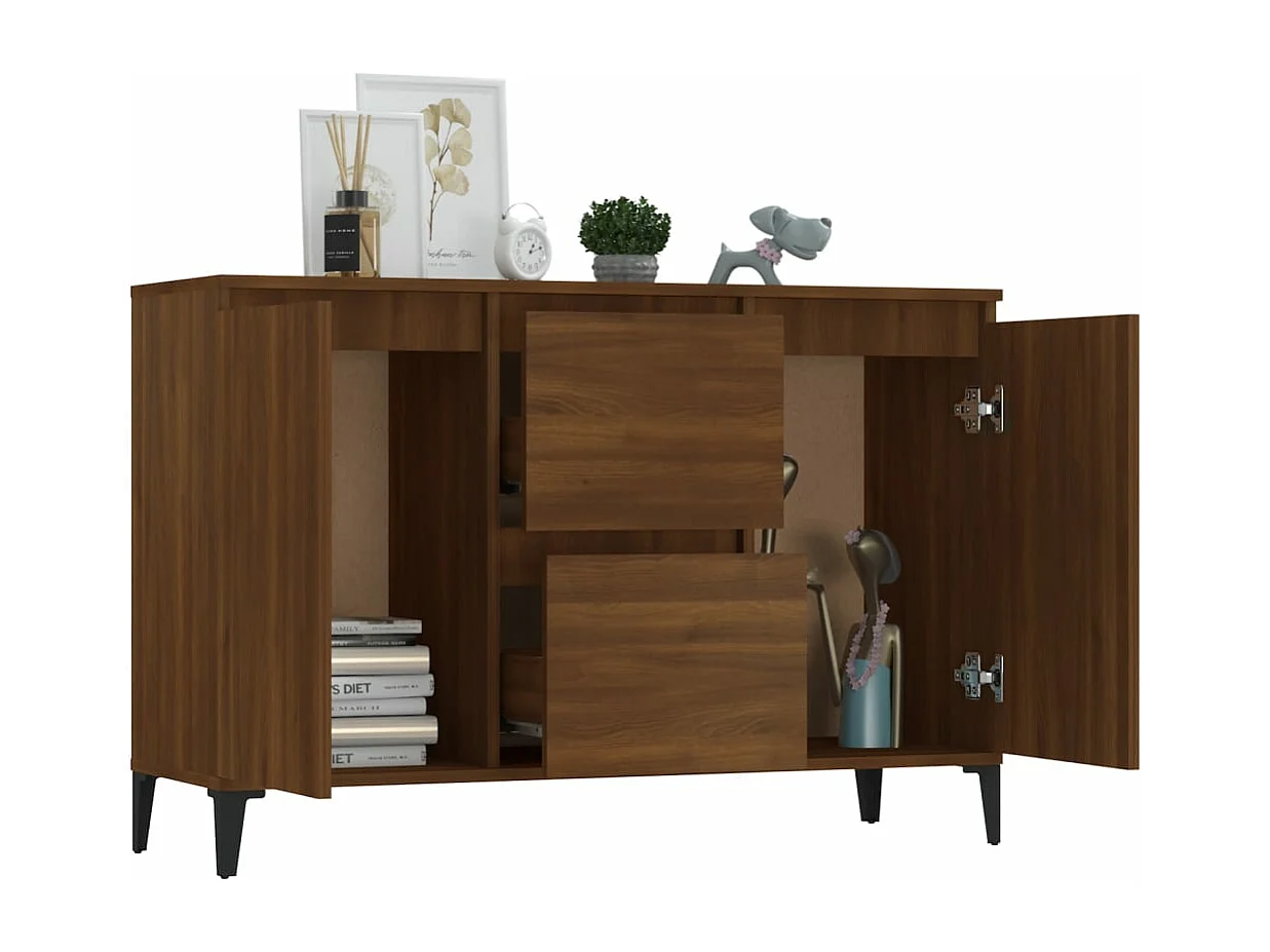 Buffet Chêne marron 102x35x70 cm Bois d'ingénierie