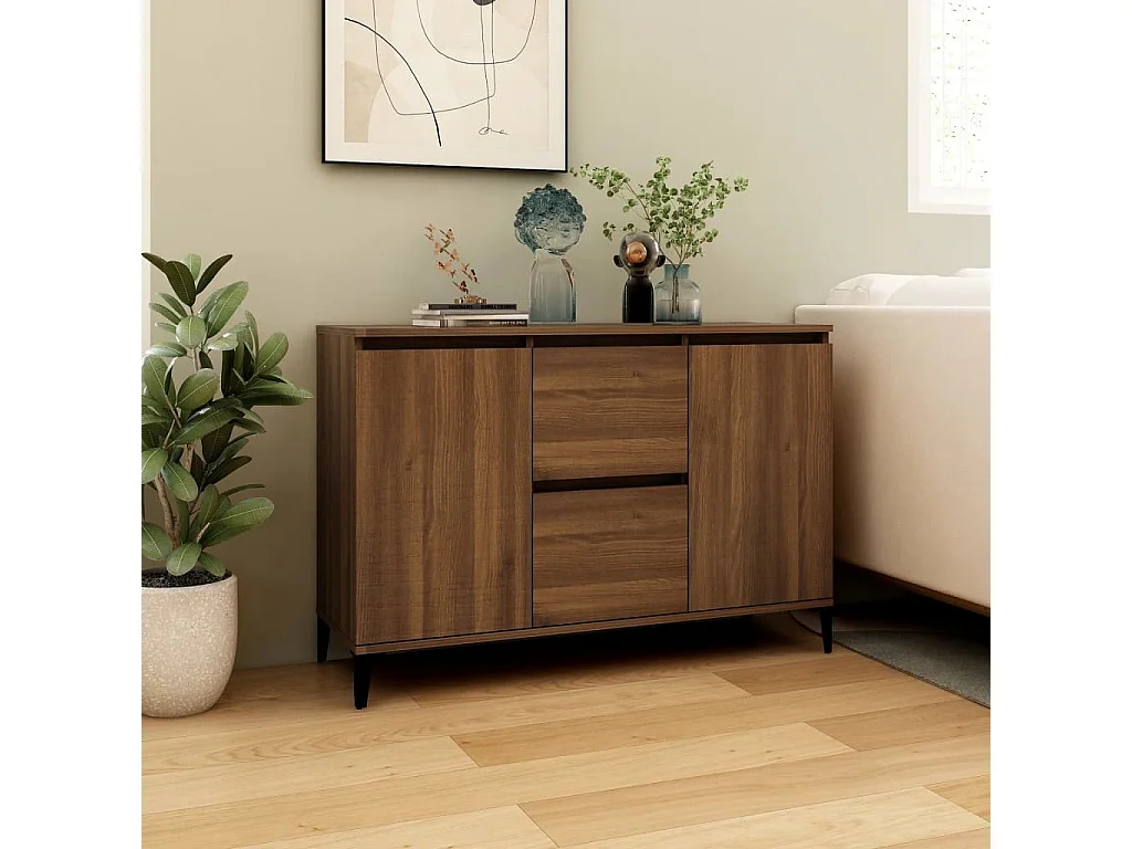 Buffet Chêne marron 102x35x70 cm Bois d'ingénierie