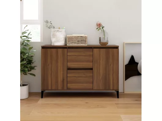 Kauf Unique Sideboard Braun Eichen-Optik 104x35x70 cm Holzwerkstoff