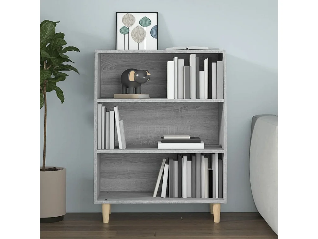 Dressoir 69,5x32,5x90 cm bewerkt hout grijs sonoma eikenkleurig