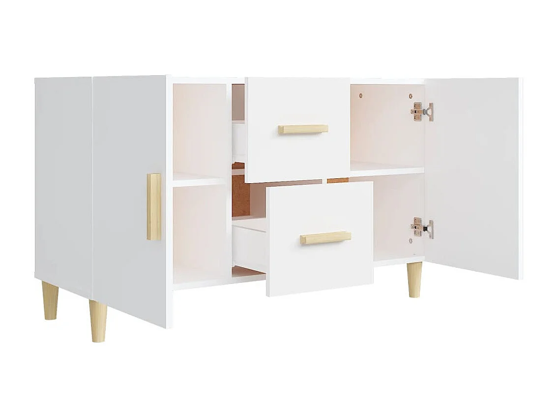 Buffet blanc 100x36x60 cm bois d'ingénierie