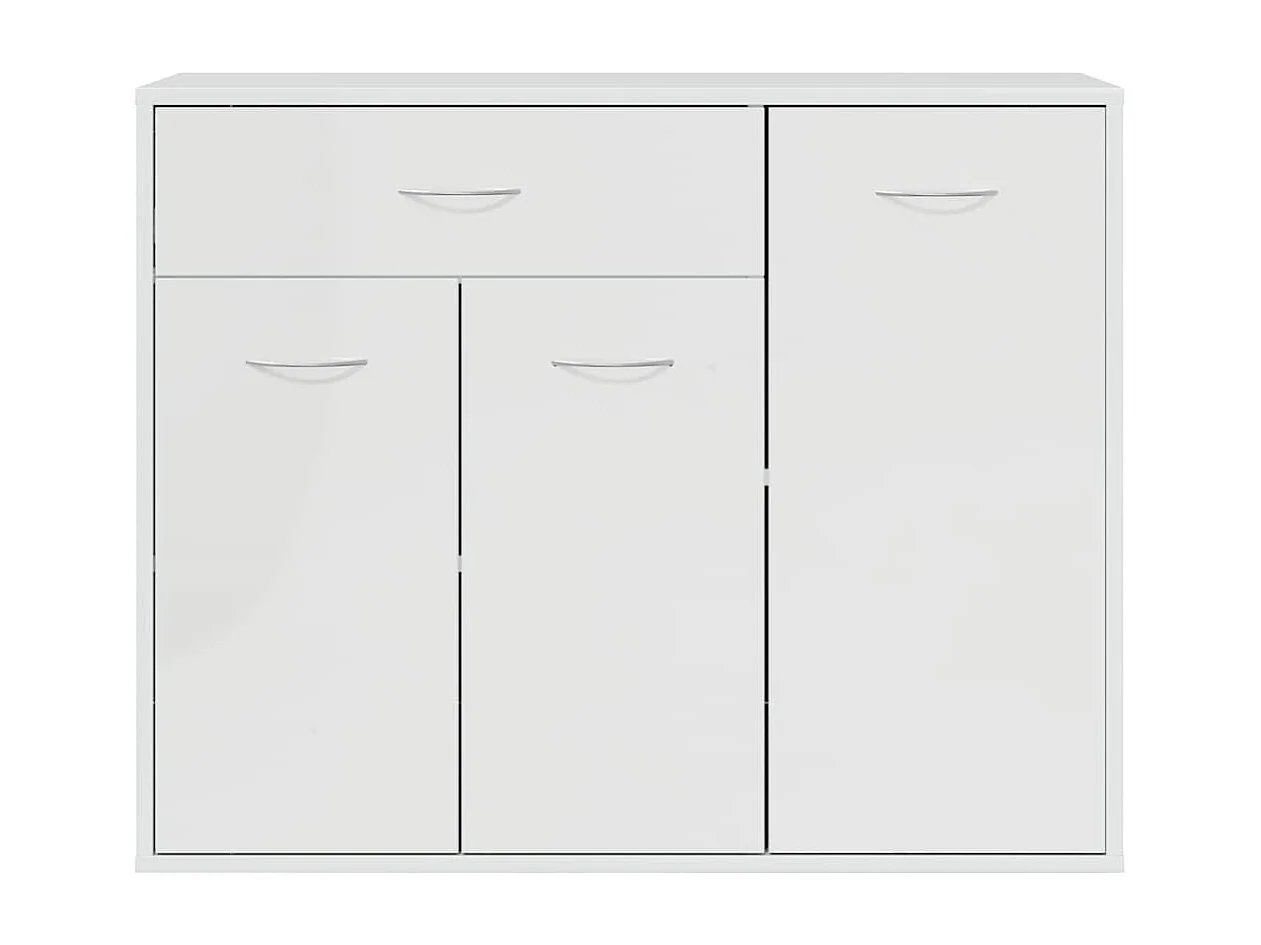 Dressoir 88x30x70 cm bewerkt hout hoogglans wit