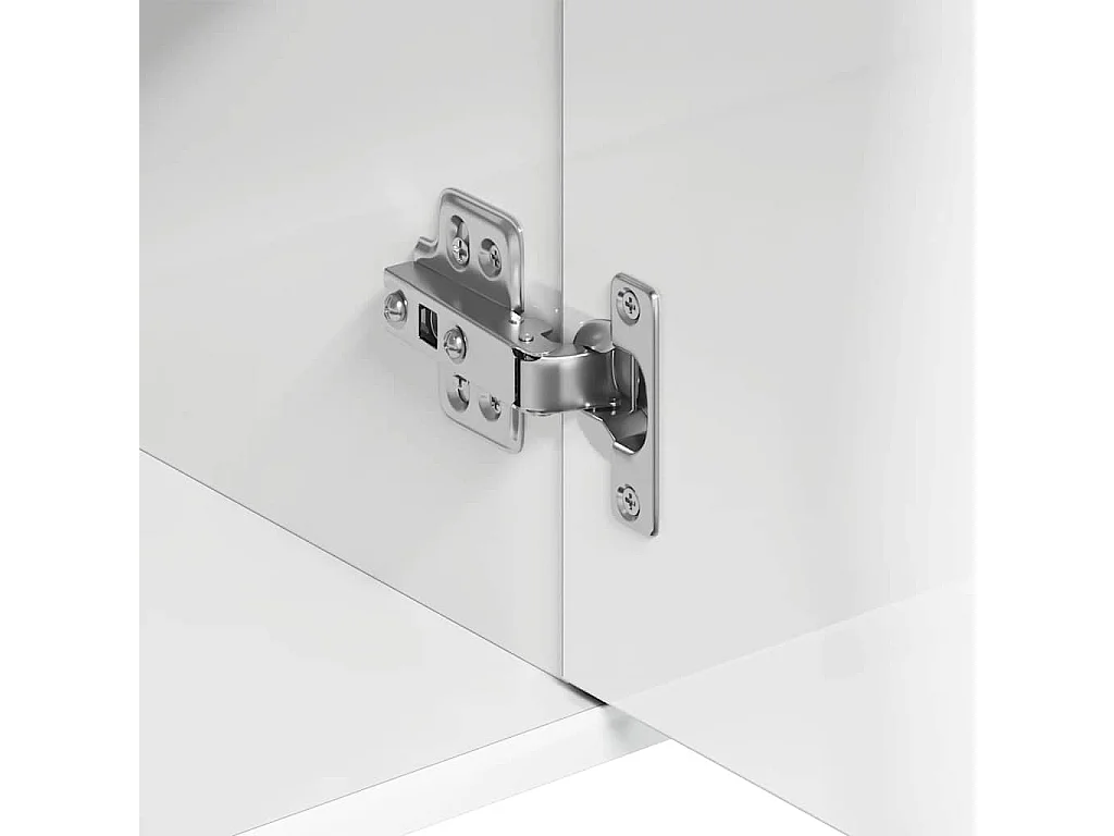 Dressoir 88x30x70 cm bewerkt hout hoogglans wit