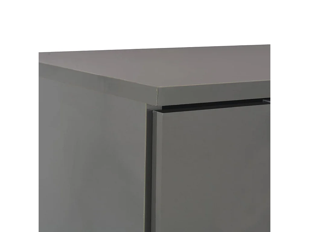 Dressoir 71x35x80 cm spaanplaat hoogglans grijs