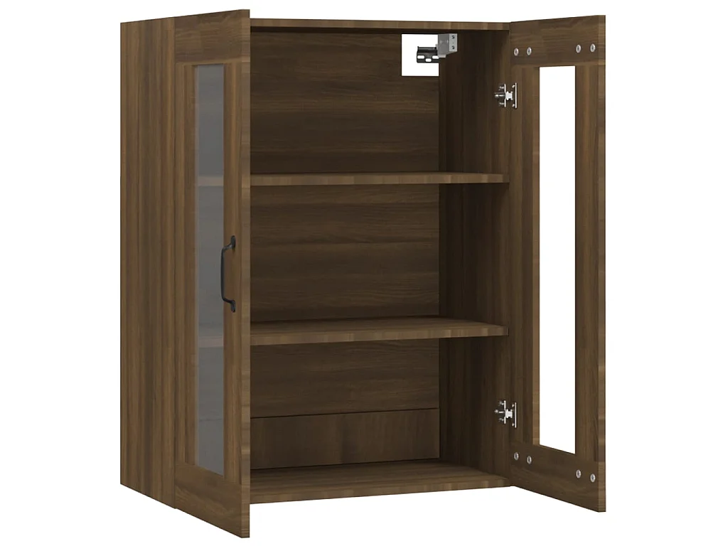 Armadietto Pensile a Parete Rovere Marrone 69,5x34x90 cm