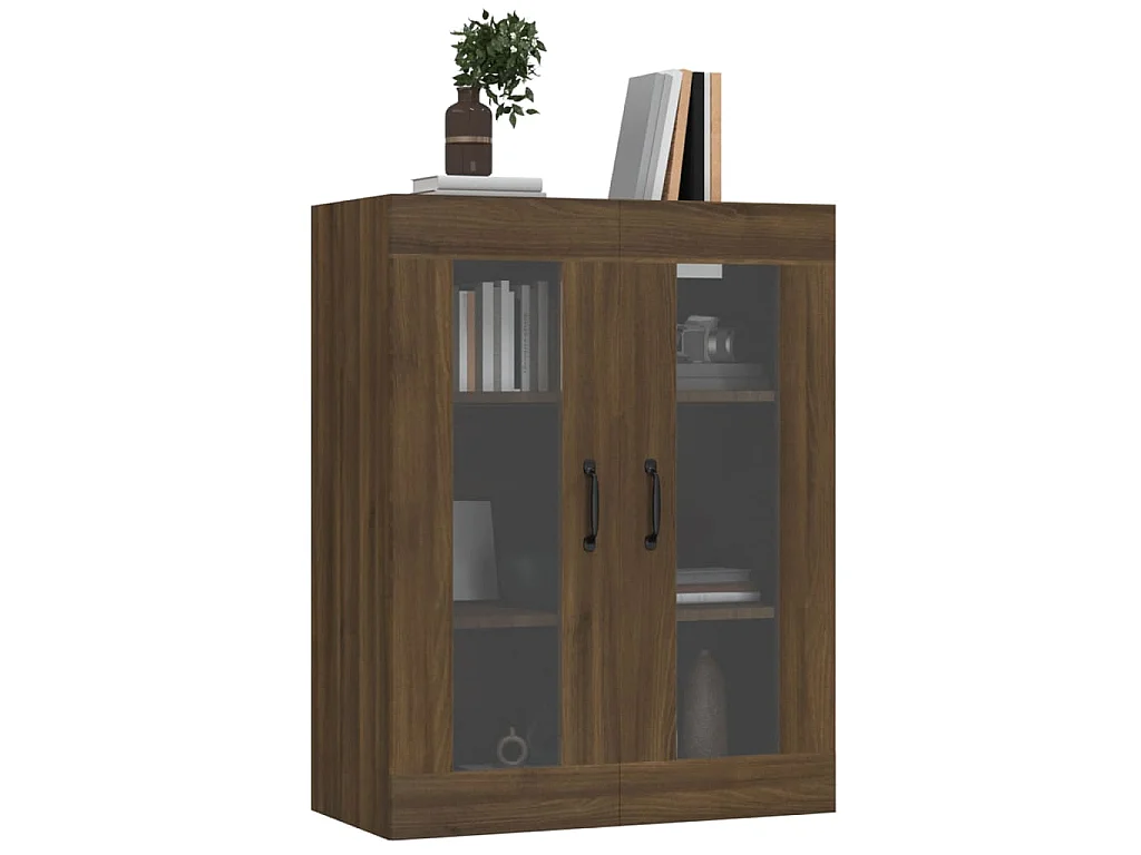 Armadietto Pensile a Parete Rovere Marrone 69,5x34x90 cm