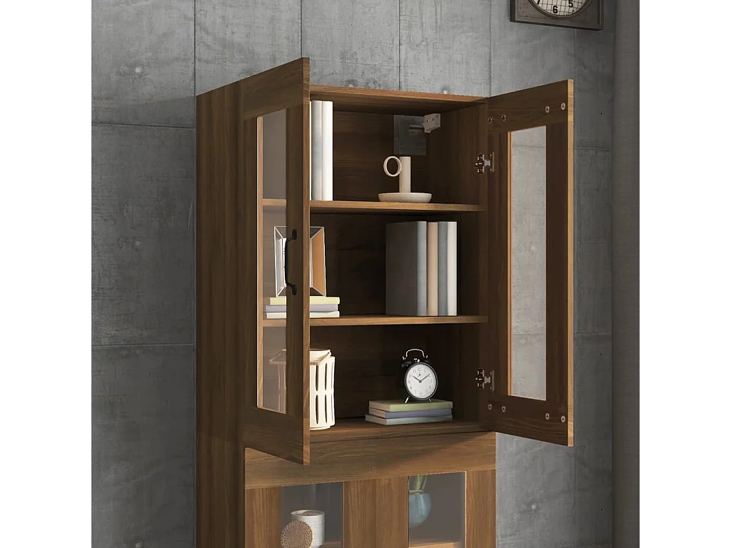 Armadietto Pensile a Parete Rovere Marrone 69,5x34x90 cm
