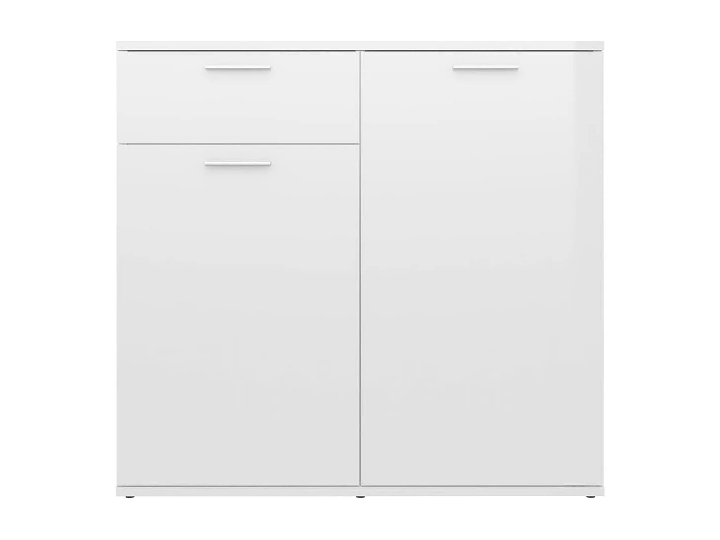 Aparador 80x36x75 cm derivados de madeira branco brilhante