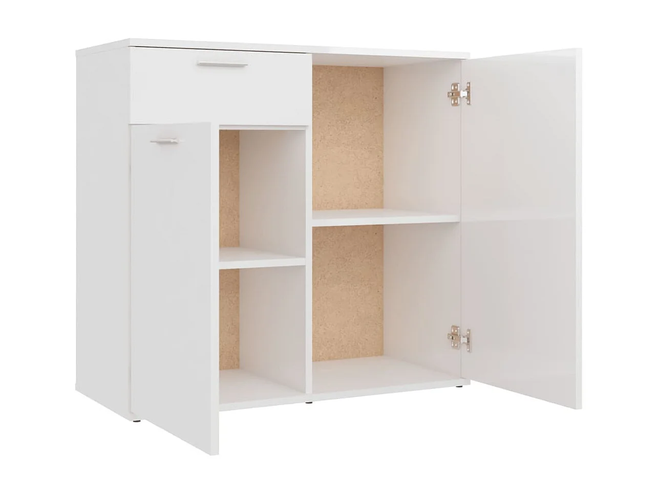 Aparador 80x36x75 cm derivados de madeira branco brilhante