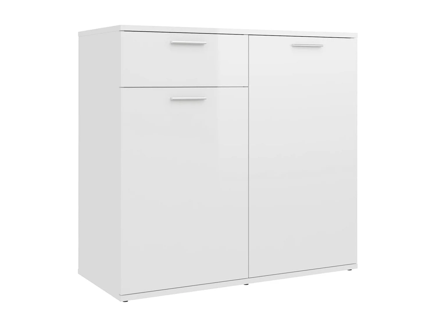 Aparador 80x36x75 cm derivados de madeira branco brilhante