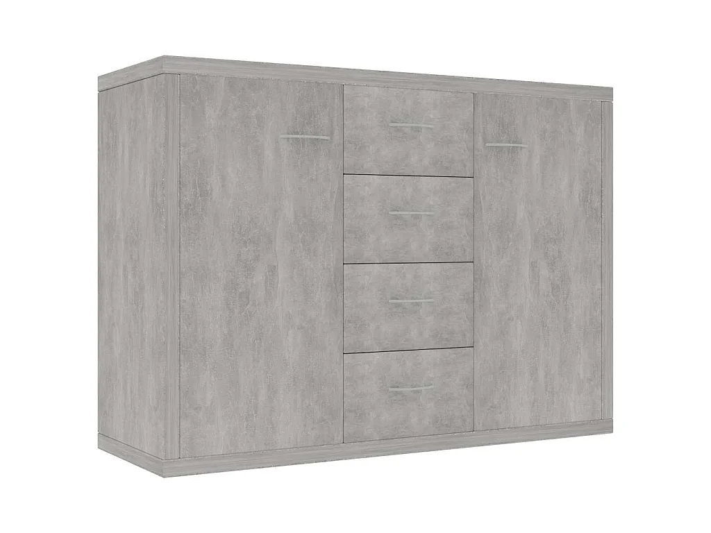 Buffet Gris béton 88x30x65 cm Bois d'ingénierie