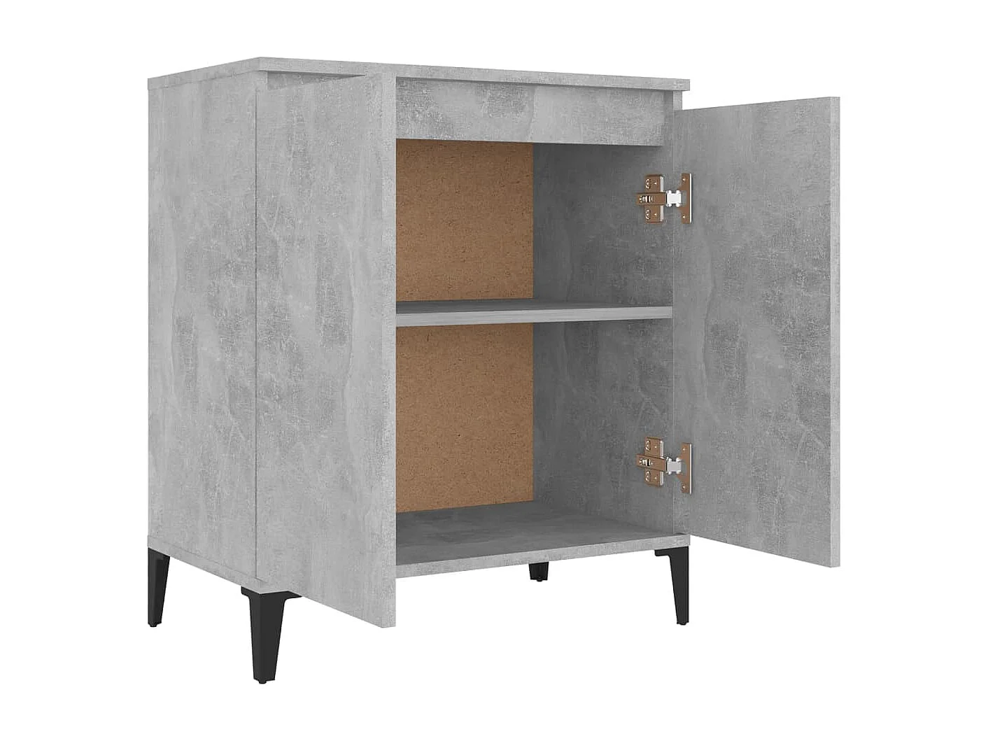 Buffet gris béton 60x35x70 cm bois d'ingénierie