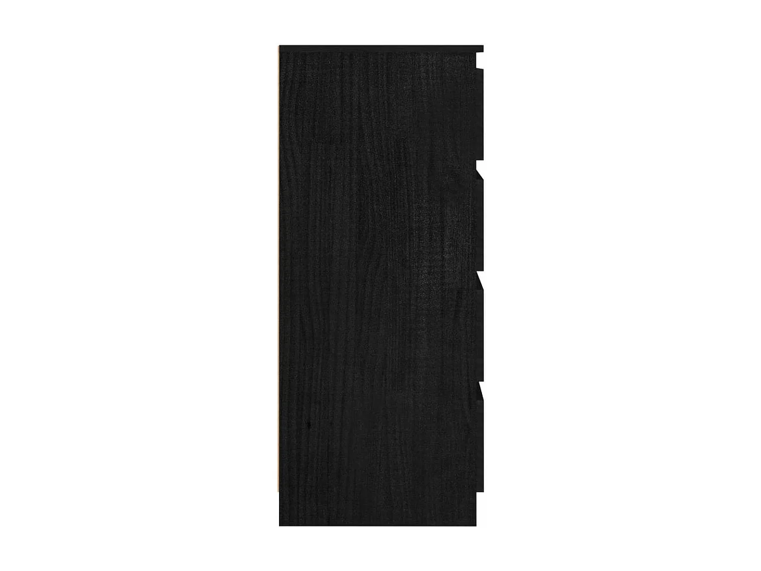 Bijzetkast 60x36x84 cm massief grenenhout zwart