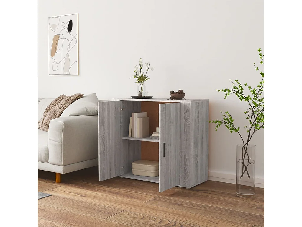 Buffet Sonoma gris 80x33x70 cm Bois d'ingénierie