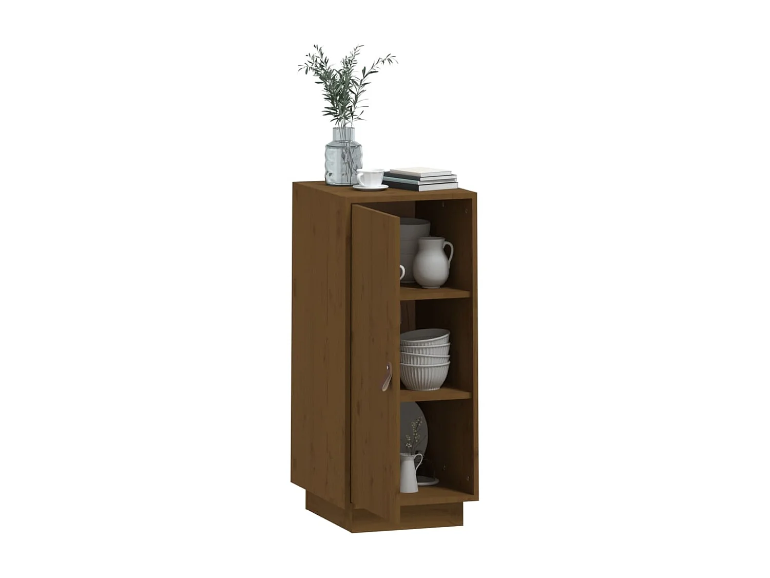 Buffet Marron miel 34x40x75 cm Bois massif de pin