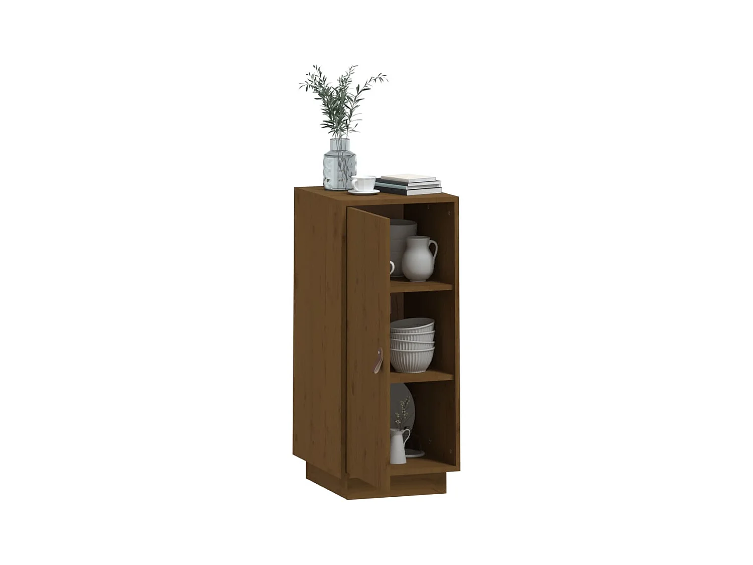 Buffet Marron miel 34x40x75 cm Bois massif de pin