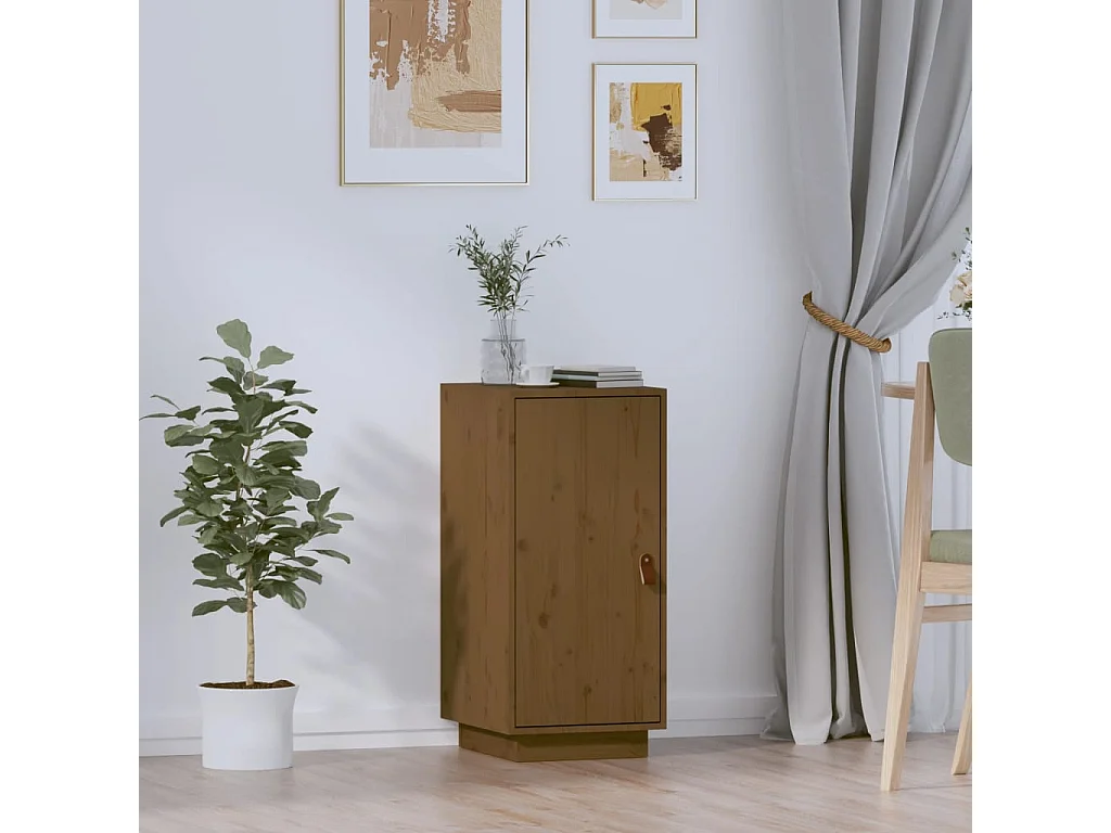 Dressoir 34x40x75 cm massief grenenhout honingbruin