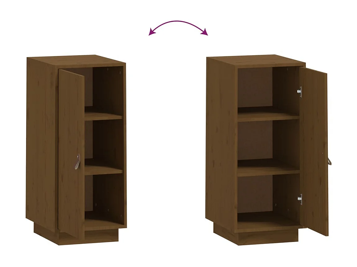 Dressoir 34x40x75 cm massief grenenhout honingbruin