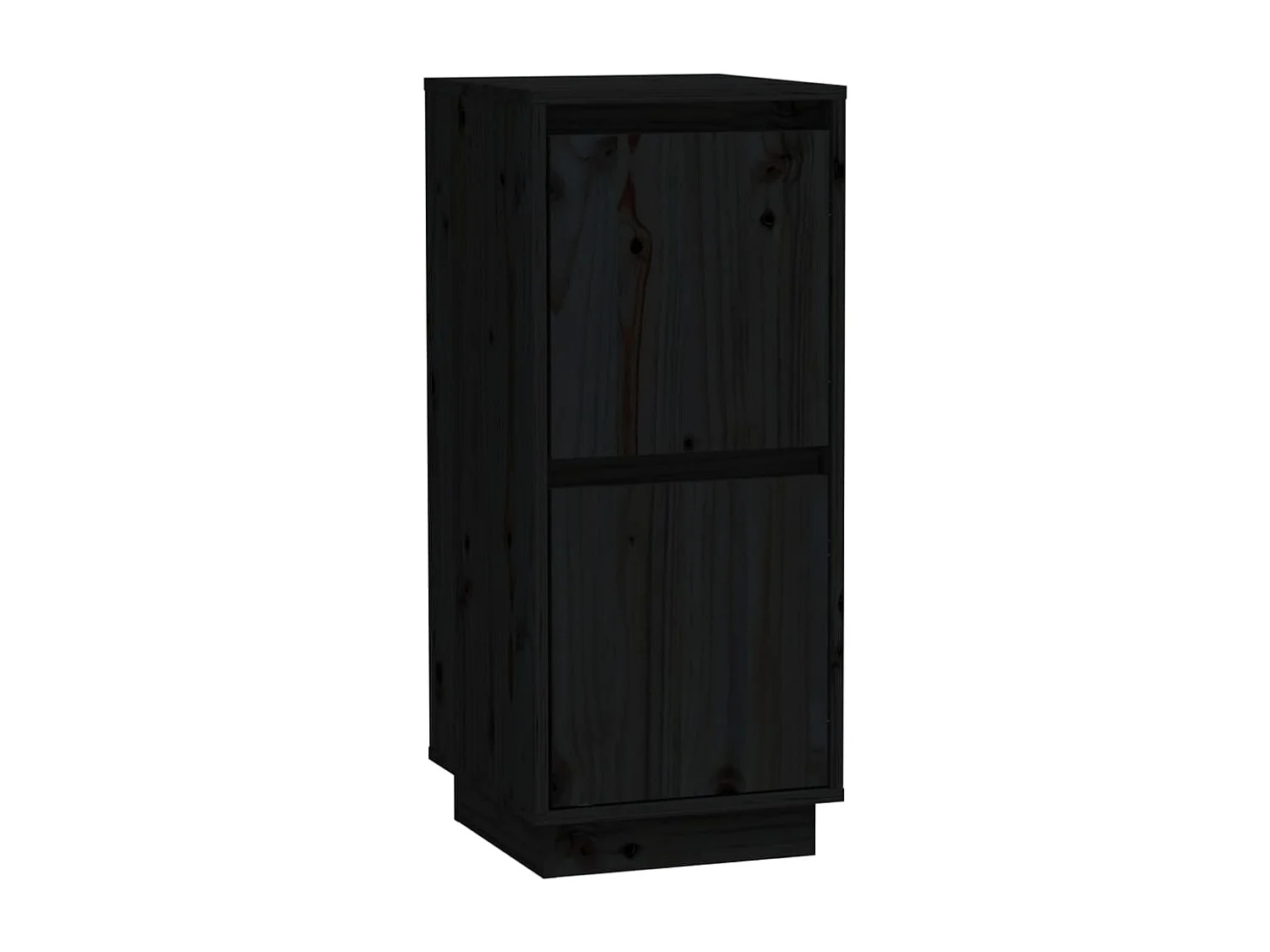 Dressoirs 2 st 31,5x34x75 cm massief grenenhout zwart
