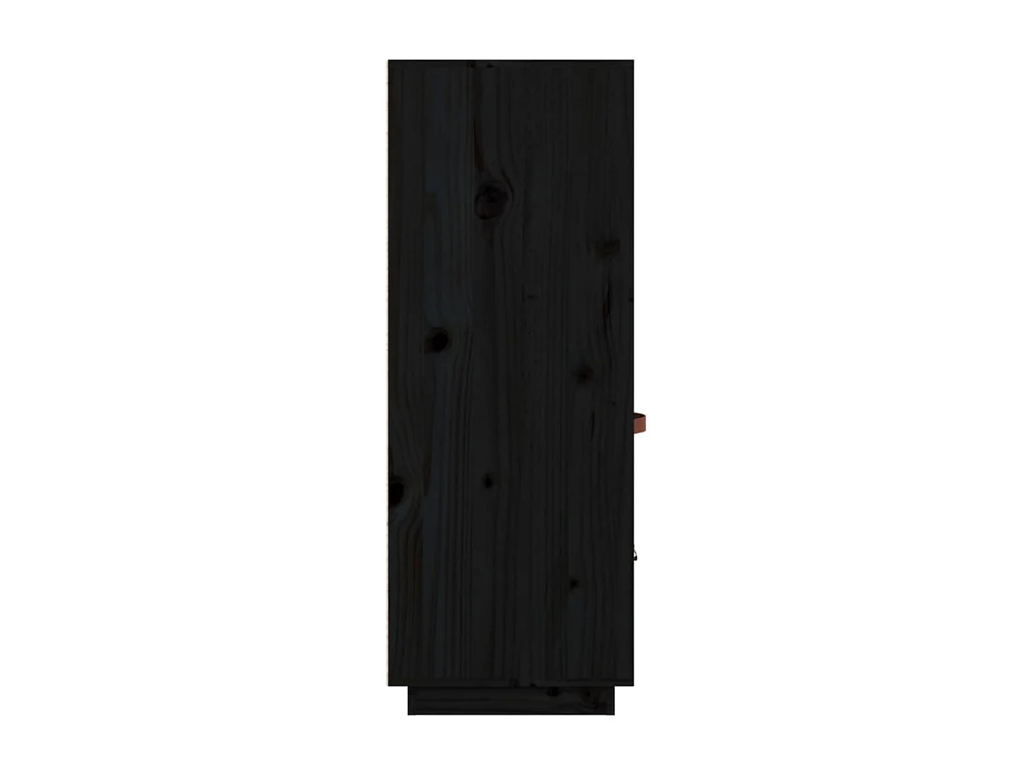 Aparador de madera maciza de pino negro 67x40x108,5 cm